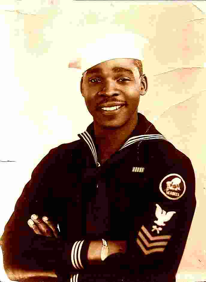 William H. Harris Jr. in U.S. Navy Seabees uniform