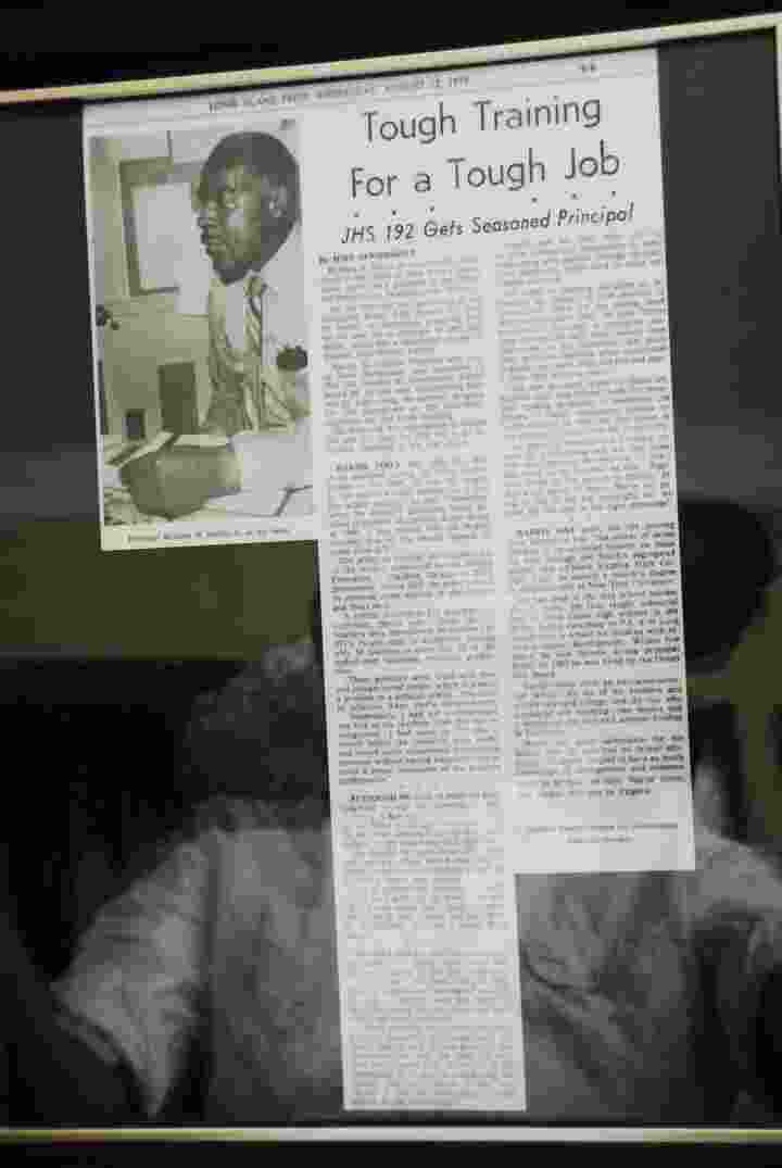 Long Island Press clipping: Tough Training For a Tough Job — JHS 192 Gets Seasoned Principal